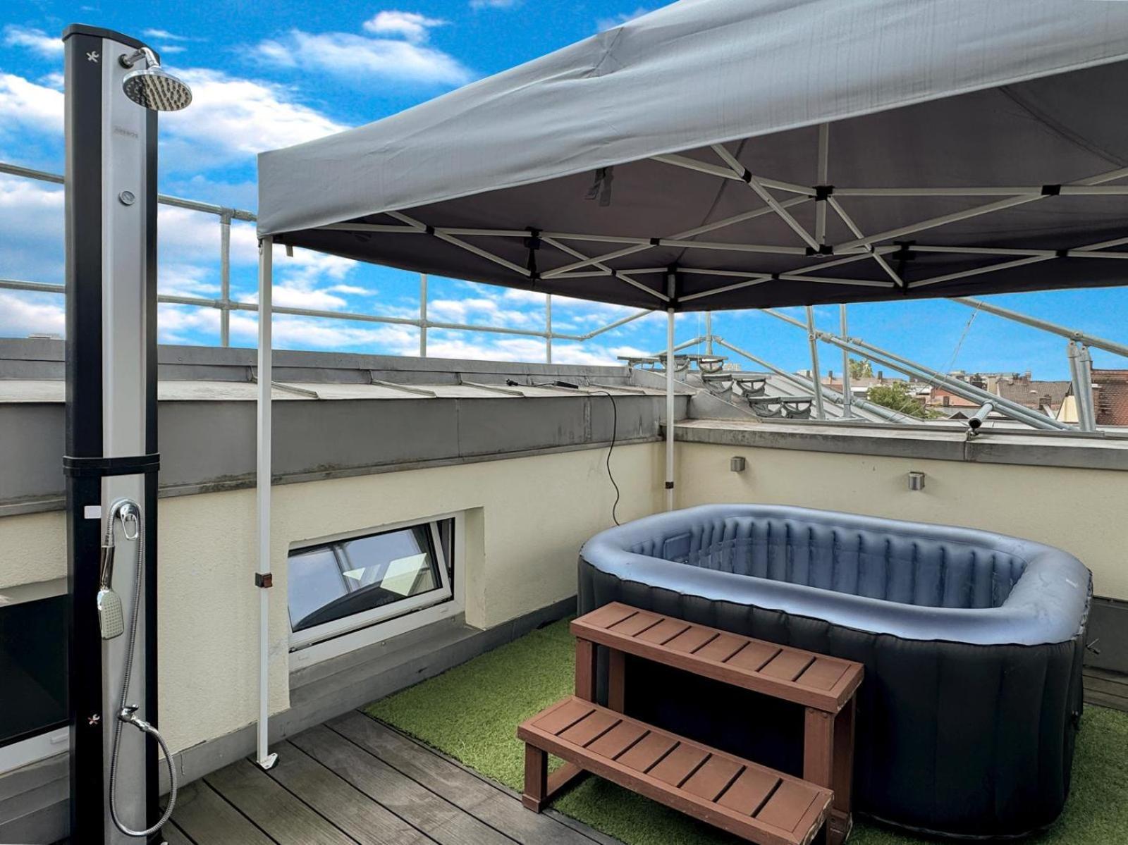 6 Zimmer Maisonette-Penthouse Pool Dachterrasse Luxus Münih Dış mekan fotoğraf