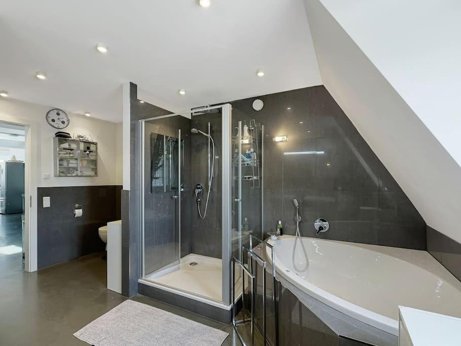 6 Zimmer Maisonette-Penthouse Pool Dachterrasse Luxus Münih Dış mekan fotoğraf